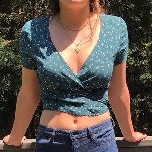 Brandy Melville wrap top! Worn once.